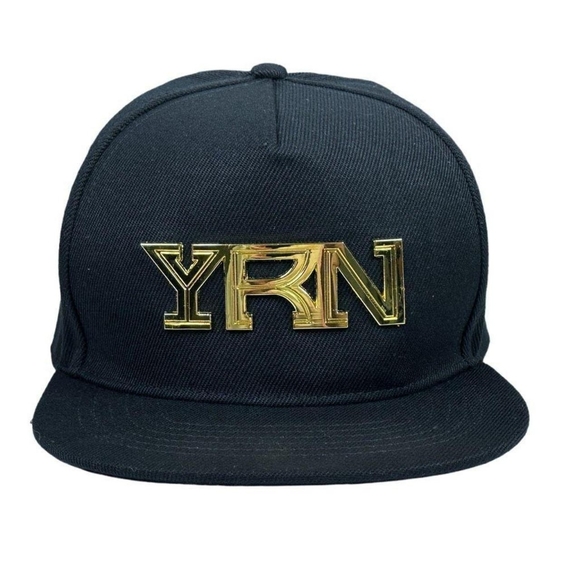 YRN Migos Yung Rich Nation Black Cap Gold Logo SnapBack - Picture 1 of 7